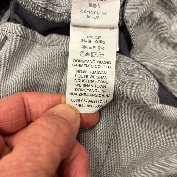 Vuori Men’s Slim Fit Chino Pants Gray Size 36 Style V433 - Picture 6 of 12